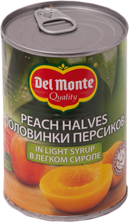 Персики DEL MONTE половинки в легком сиропе